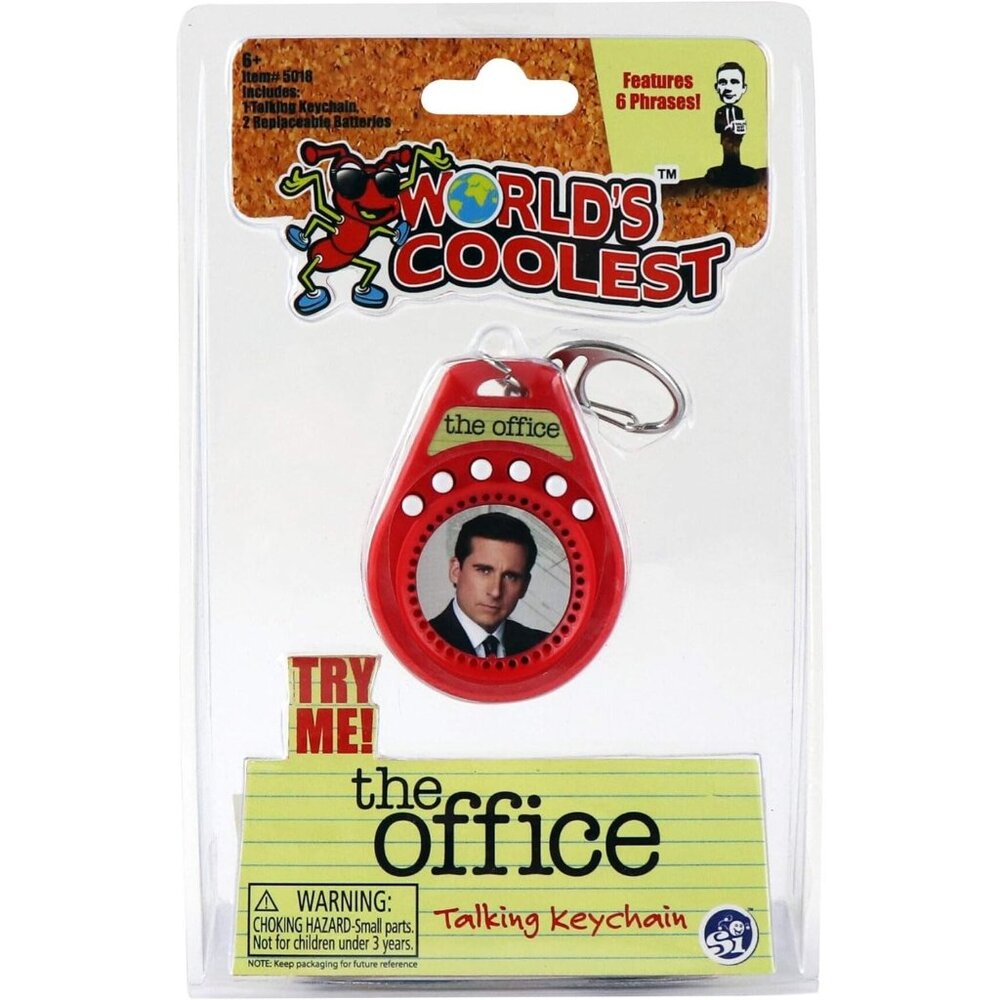 3/$55❤️official licensed World's Coolest THE OFFICE Talking Keychain ~ 6 Phrases